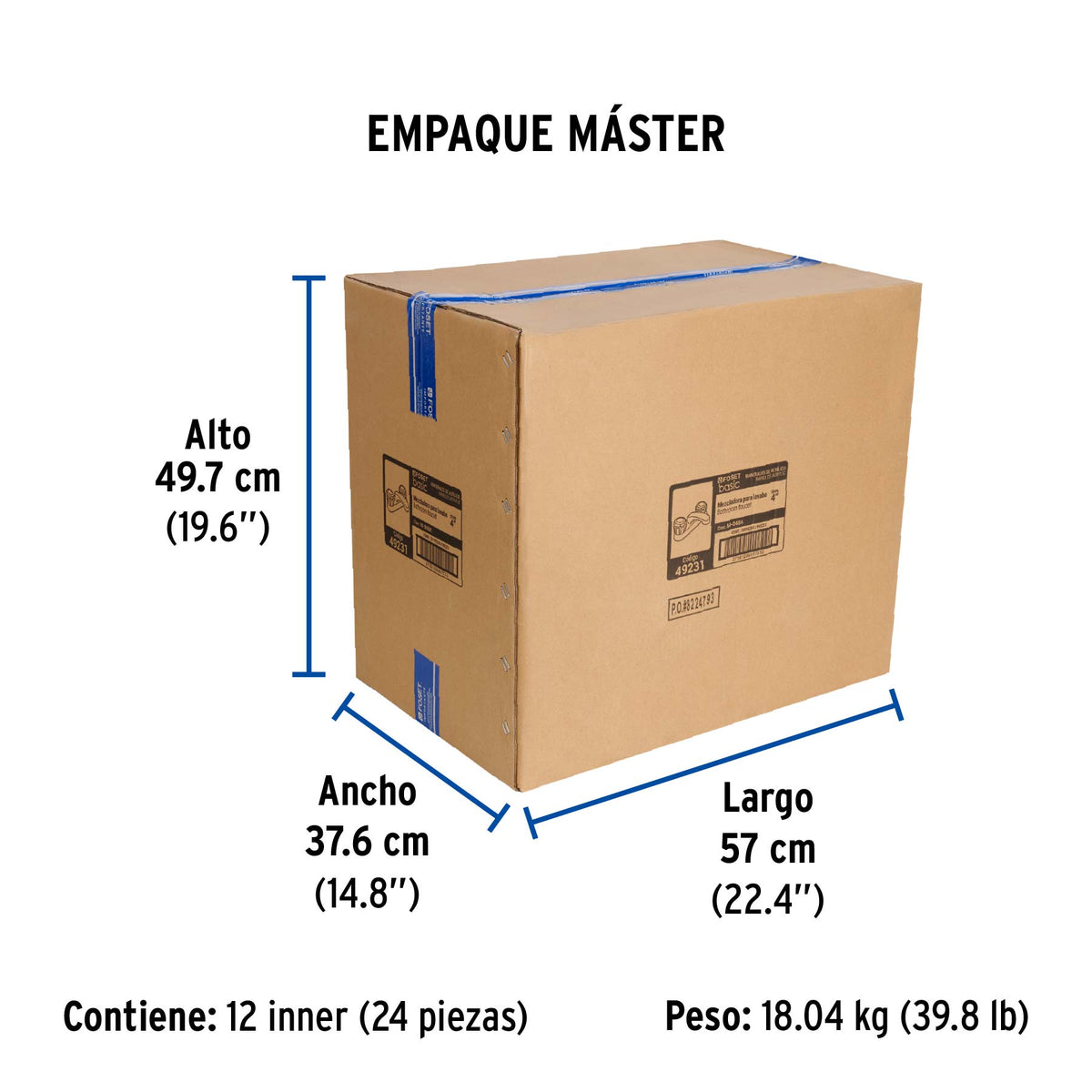 Mezcladora para lavabo, manerales de acrílico, Basic