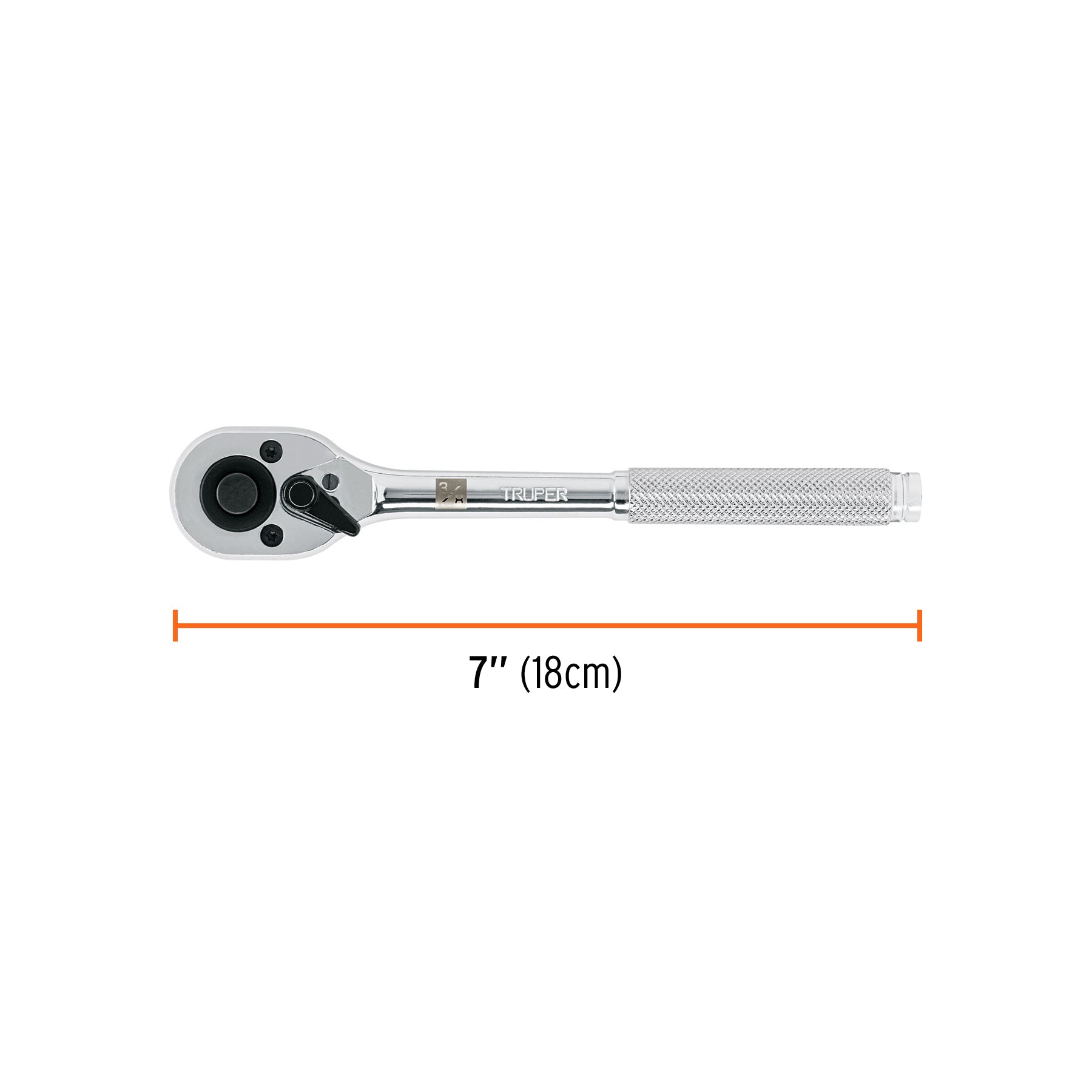 Matraca liberación rápida, cabeza de pera, cuadro 3/8"