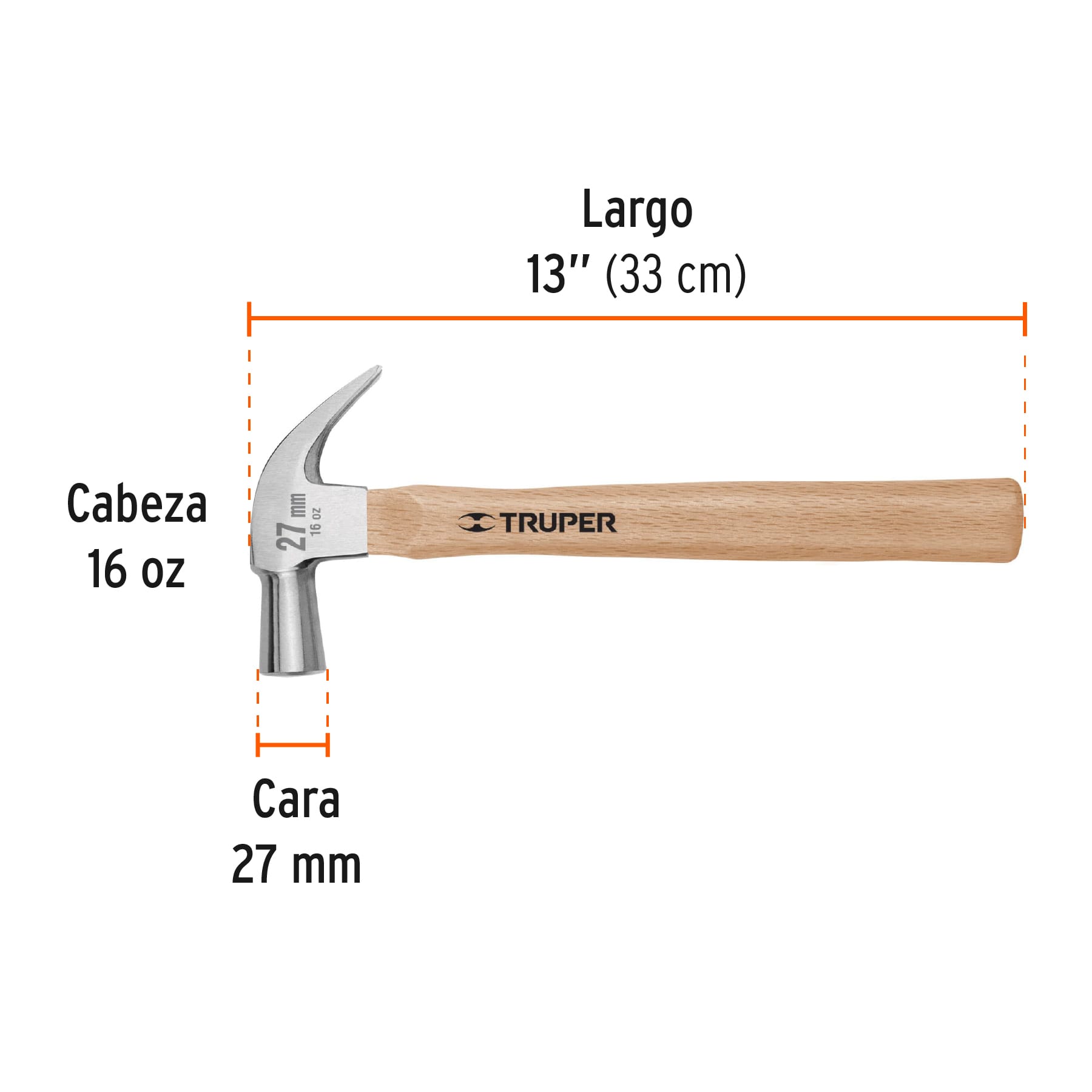 Martillo cabeza conica 27mm