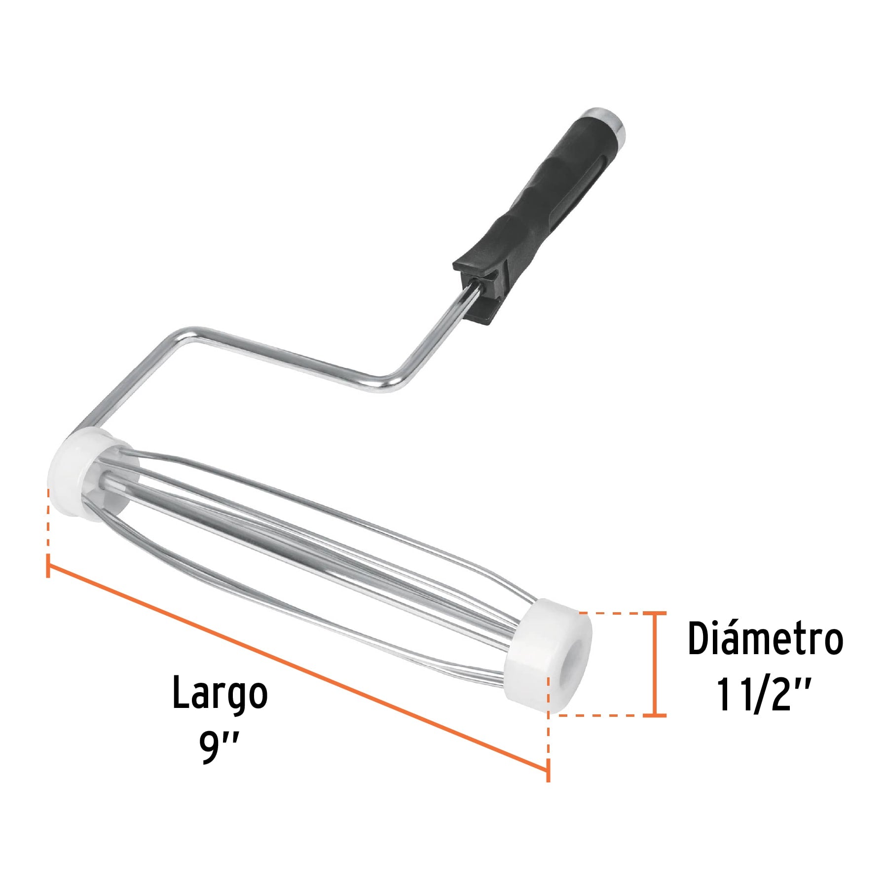 Maneral profesional para rodillo con jaula, 9" x 37 mm