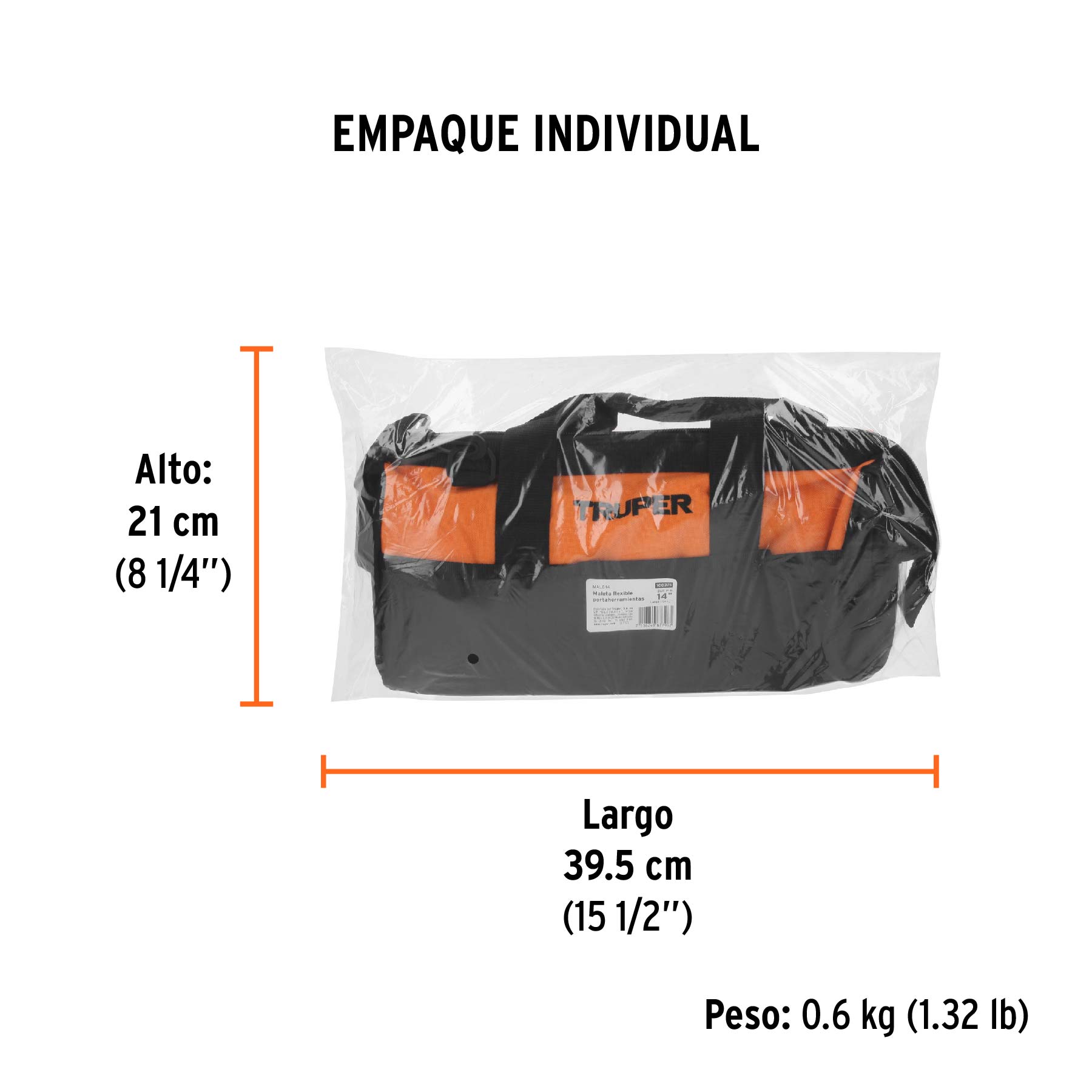 Maleta flexible portaherramienta de 14"