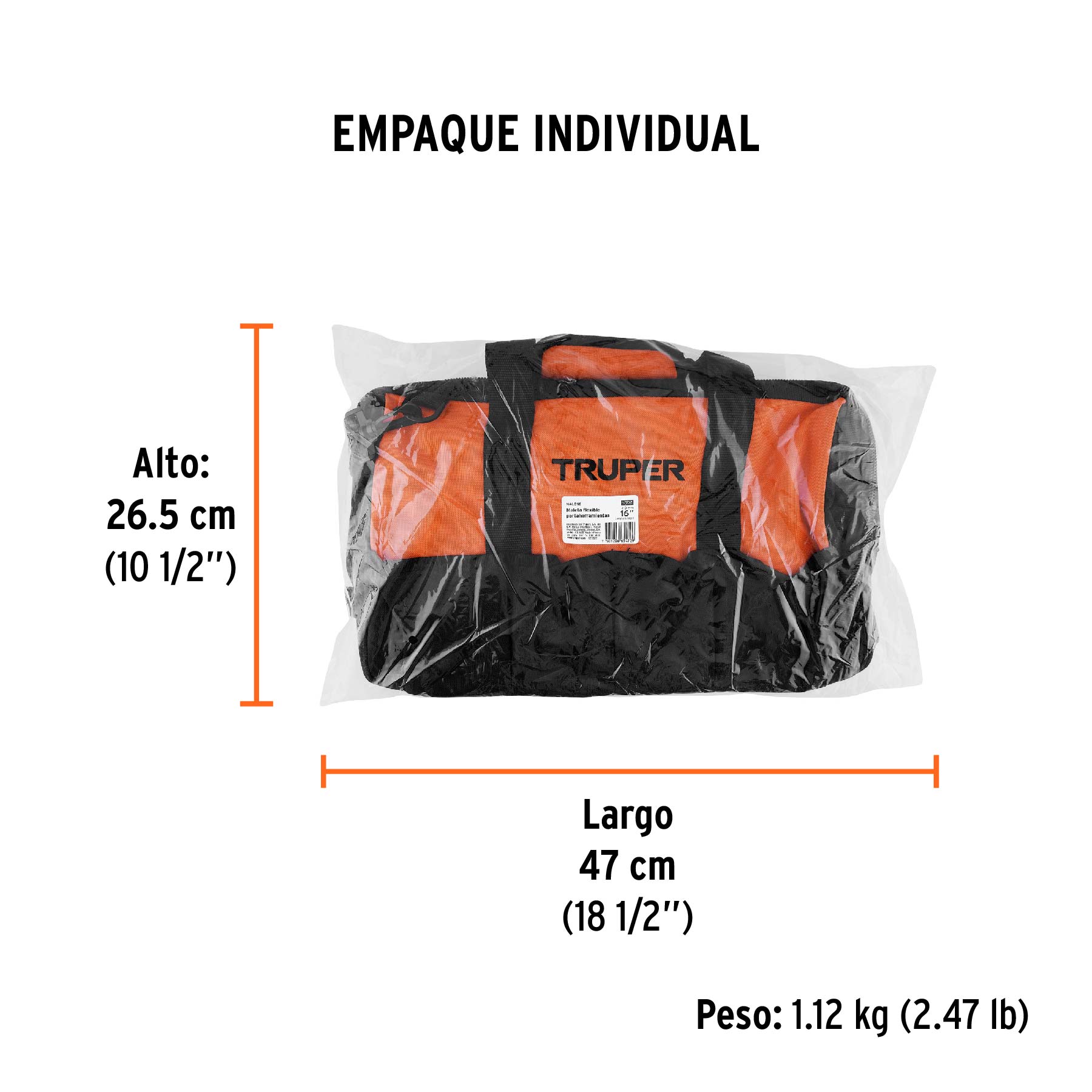 Maleta flexible portaherramienta de 16"