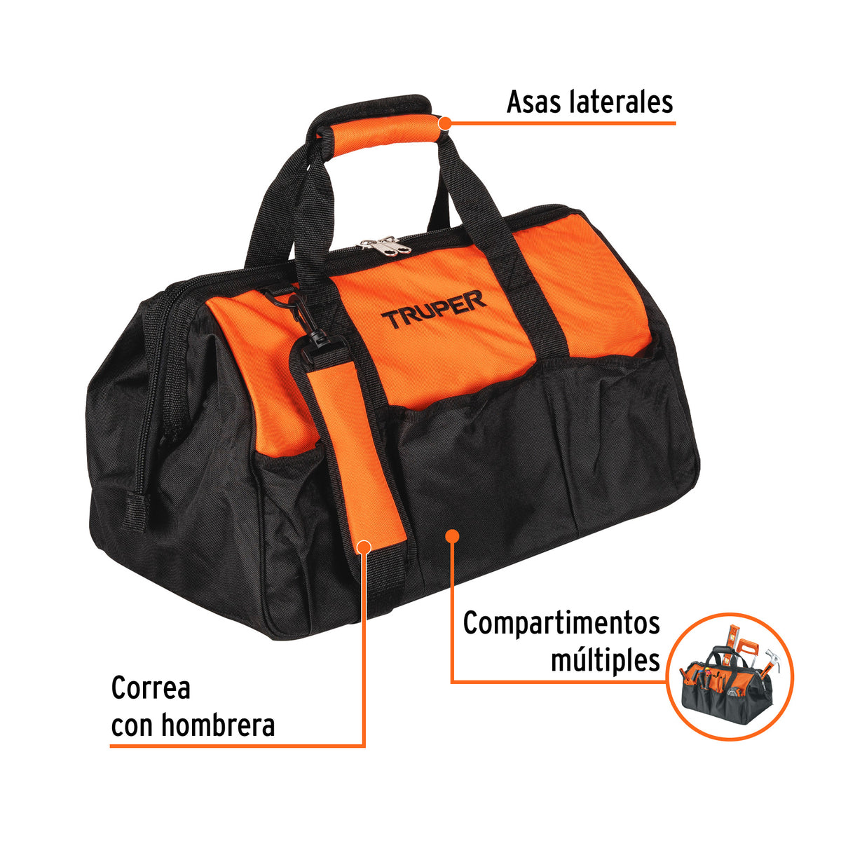 Maleta flexible portaherramienta de 18"