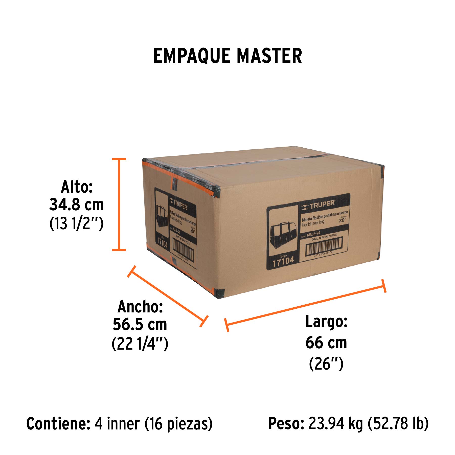 Maleta flexible portaherramienta de 20"
