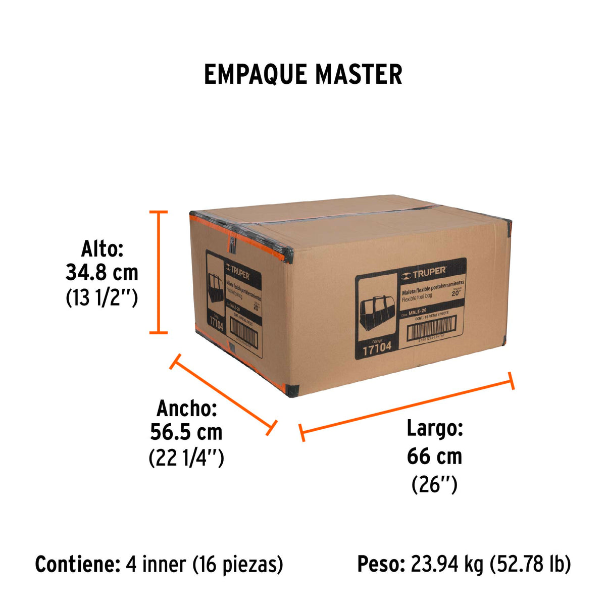 Maleta flexible portaherramienta de 20"