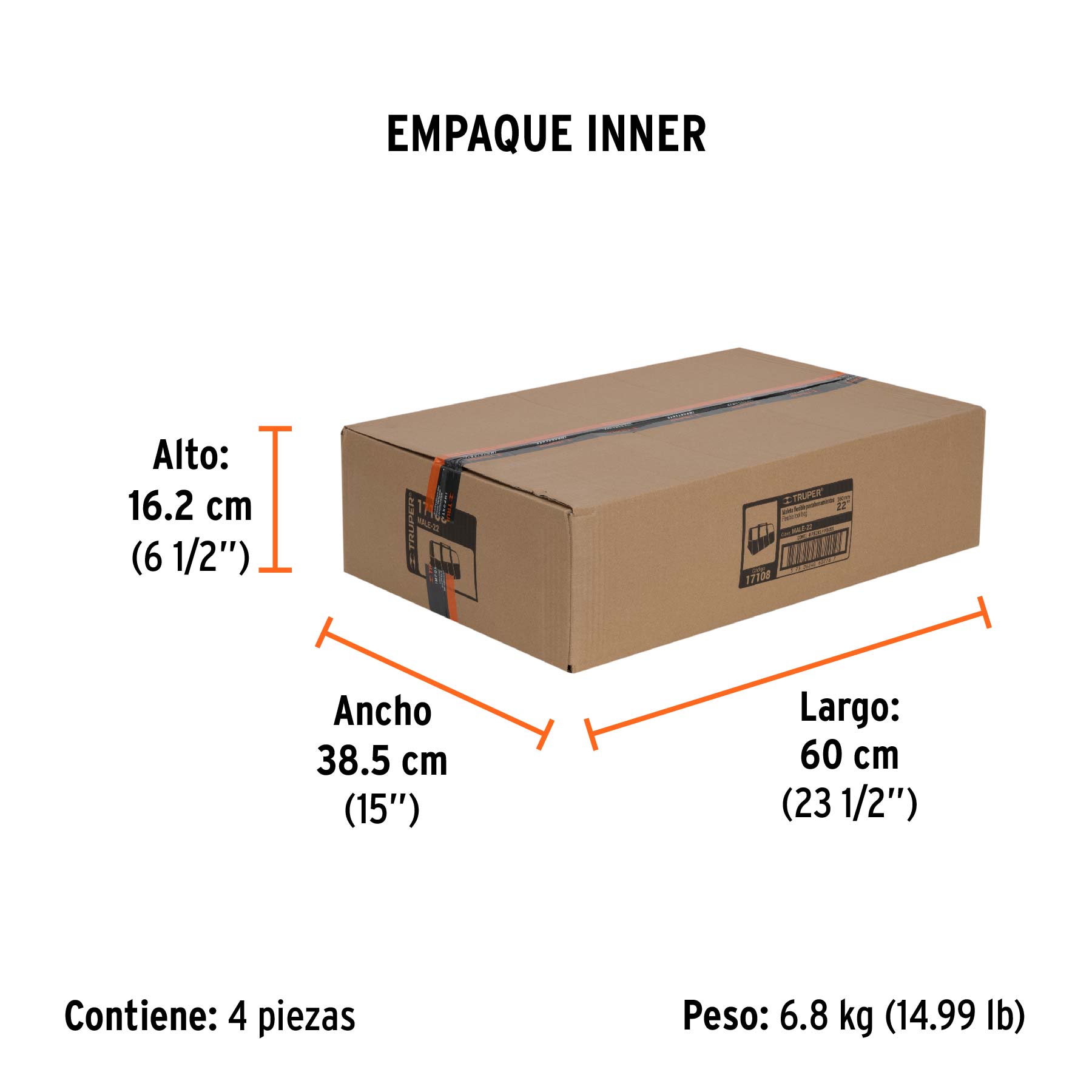 Maleta flexible portaherramienta 22"