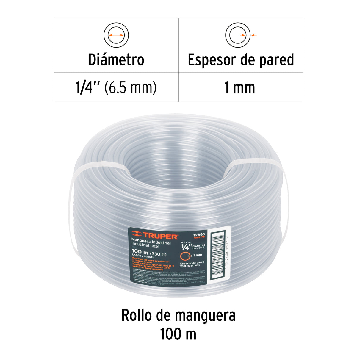 Manguera 1/4", industrial