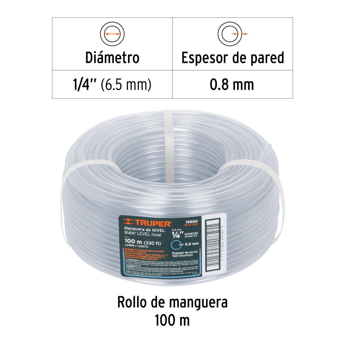 Manguera 1/4" de nivel