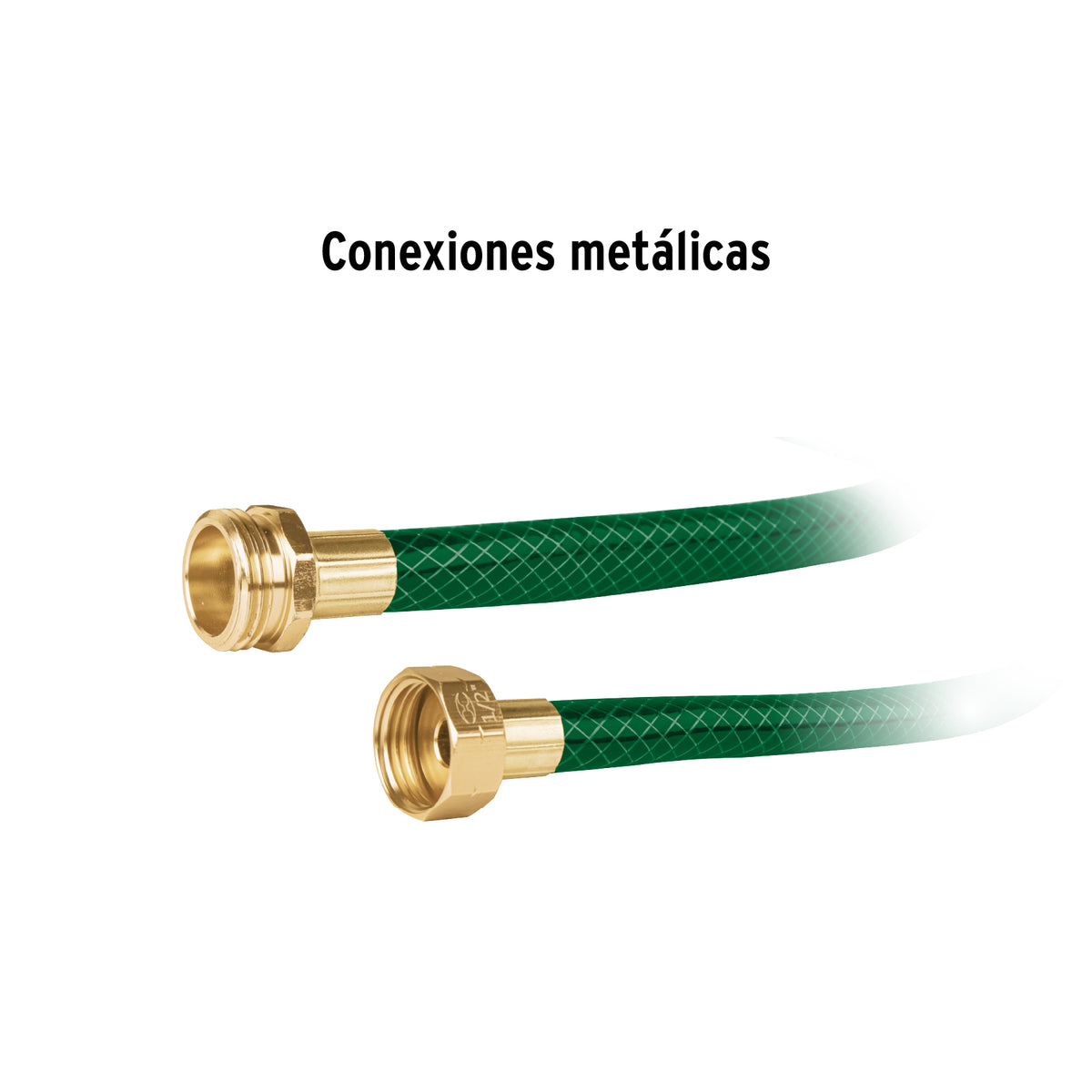 Manguera 1/2' reforzada 3 capas conexiones metal 10m, Pretul