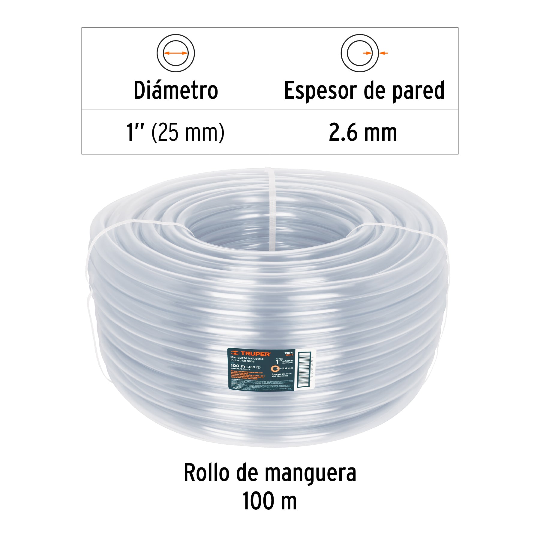 Manguera 1", industrial