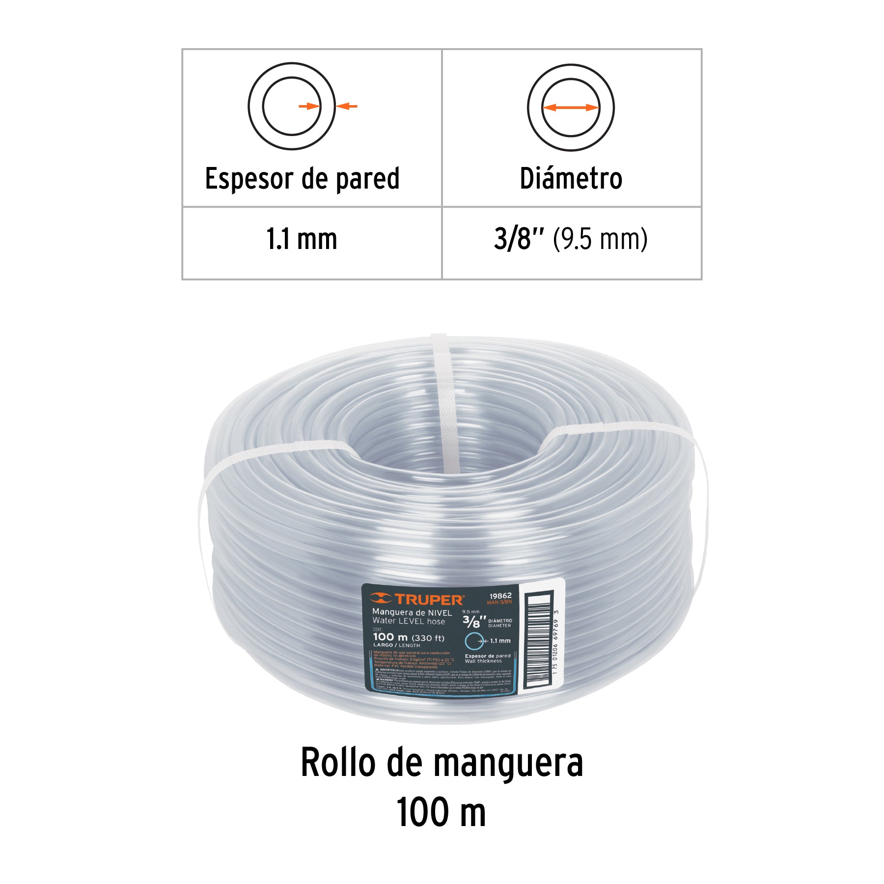 Manguera 3/8" de nivel