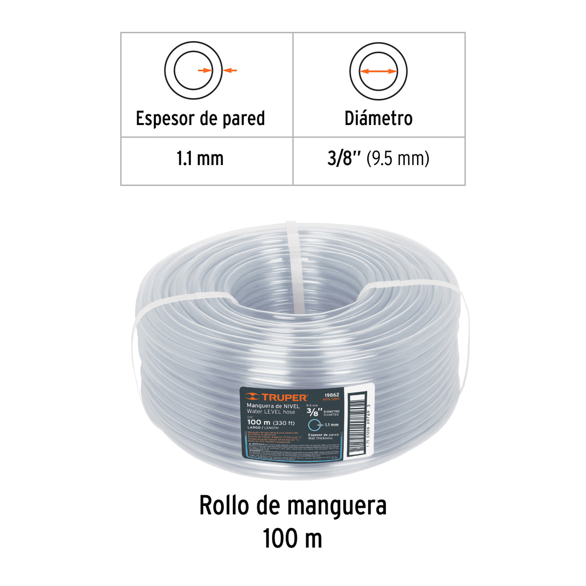 Manguera 3/8" de nivel