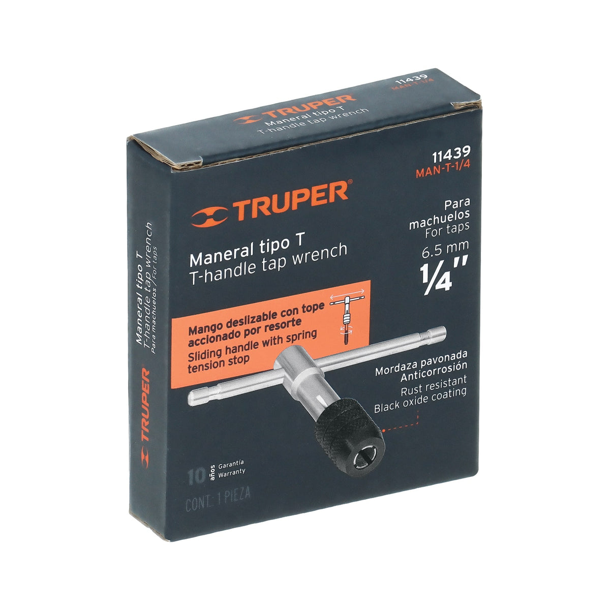 Maneral en t para machuelo 1/4"