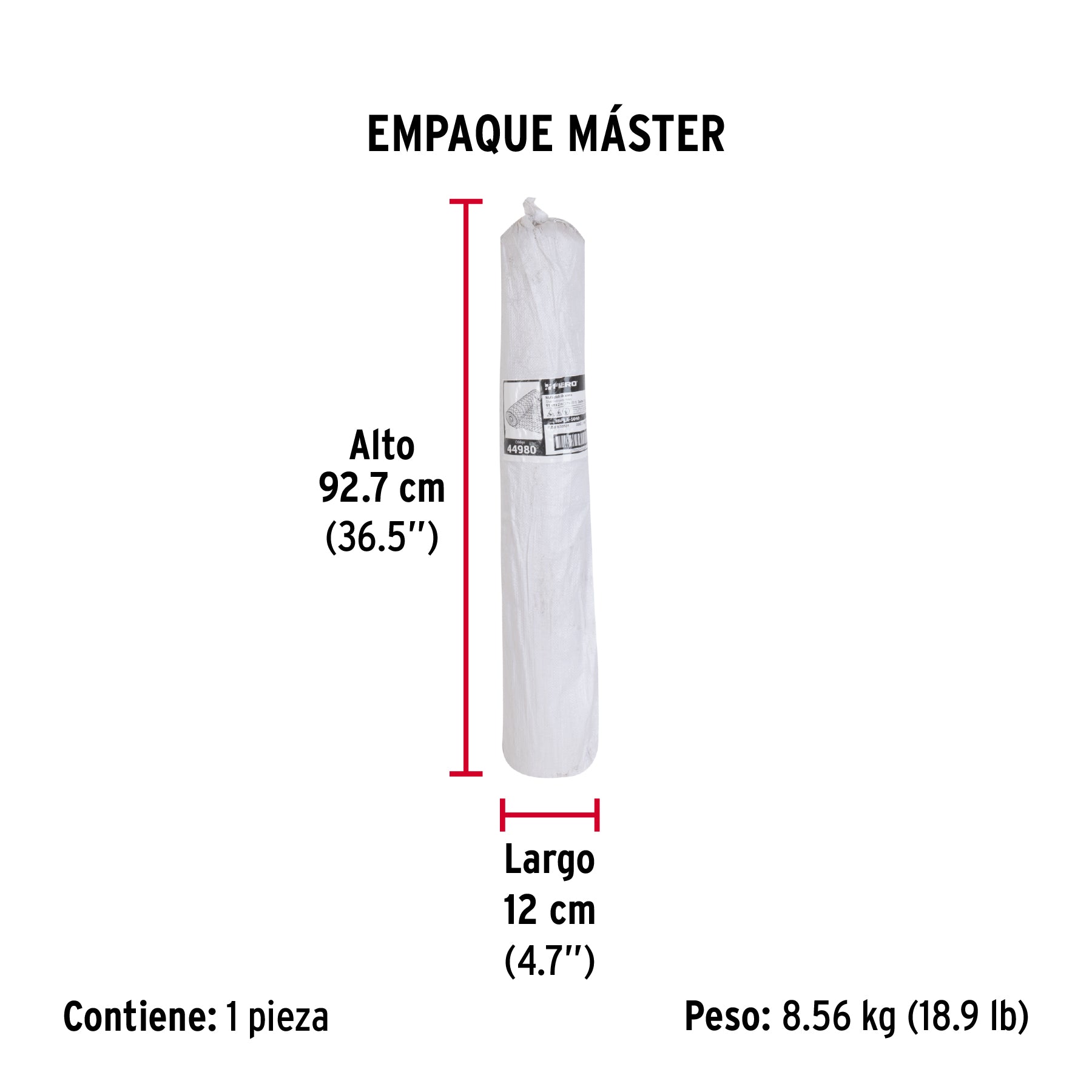 Malla plafón modelo 500, 0.90 X 22 m