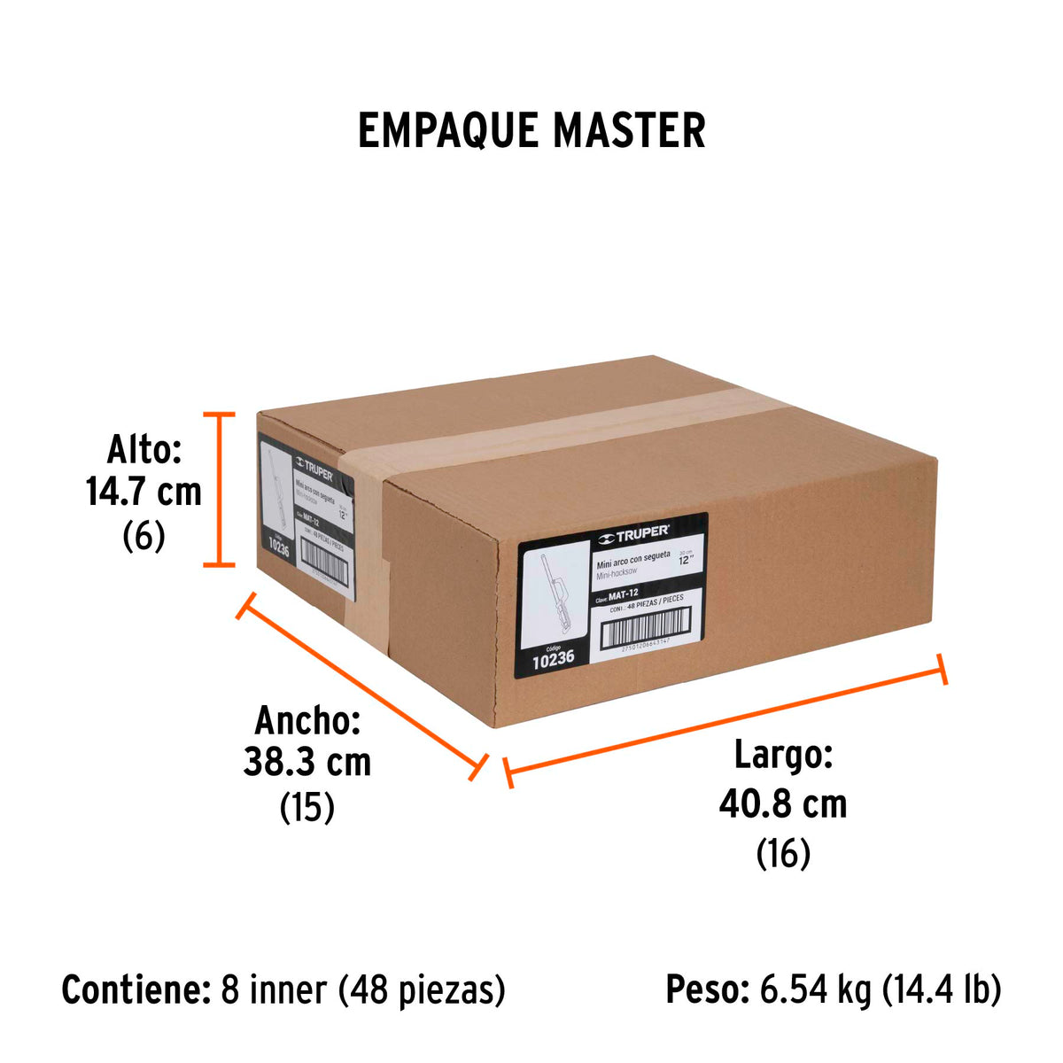 Mini arco de aluminio para segueta 12"