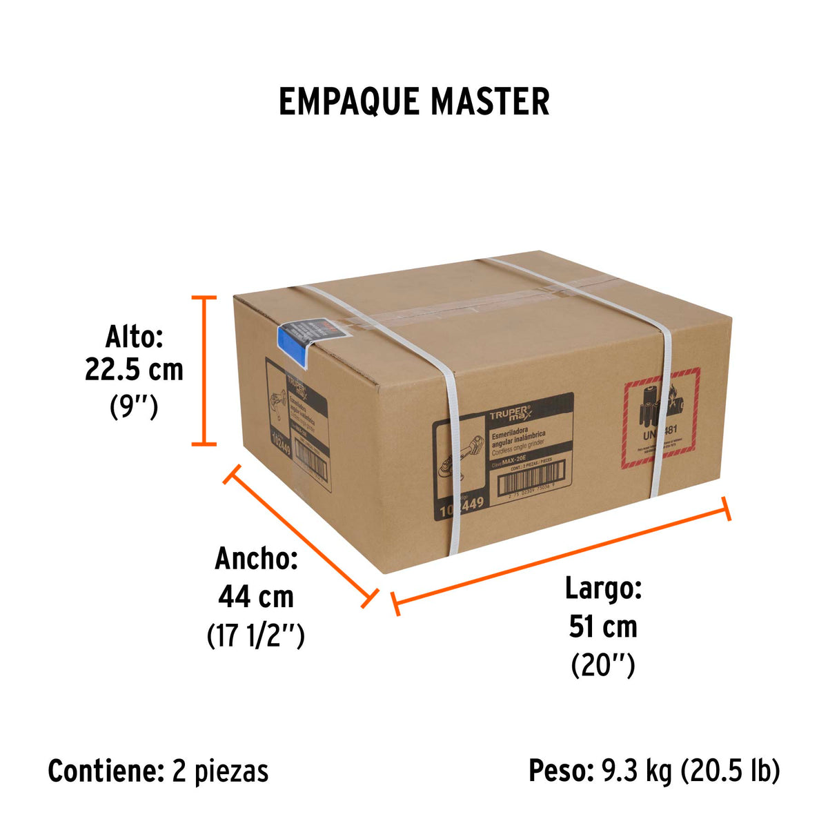 Esmeriladora 4-1/2", 20V, 1 batería 4Ah, MAX