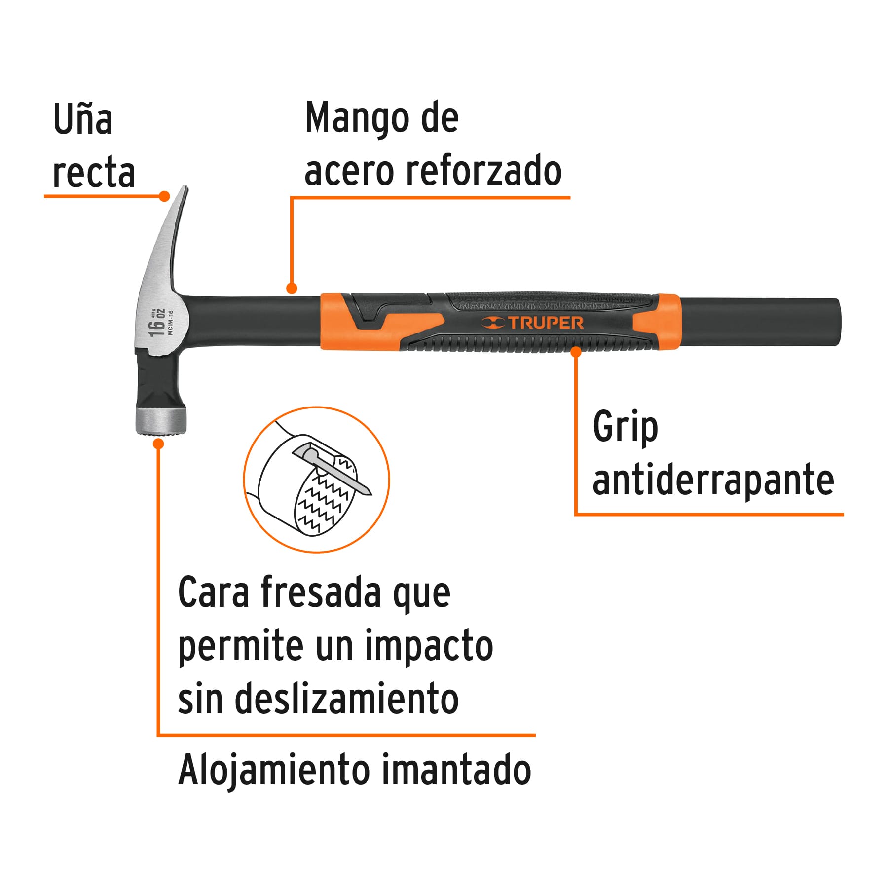 Martillo para cimbra, 16 oz