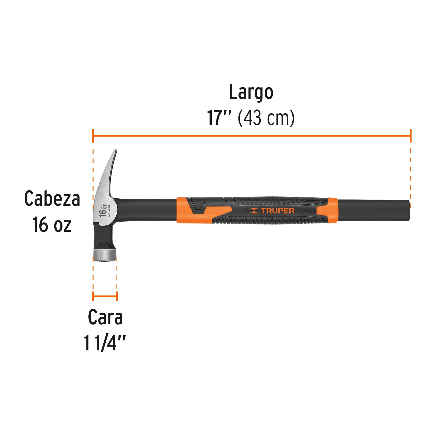 Martillo para cimbra, 16 oz