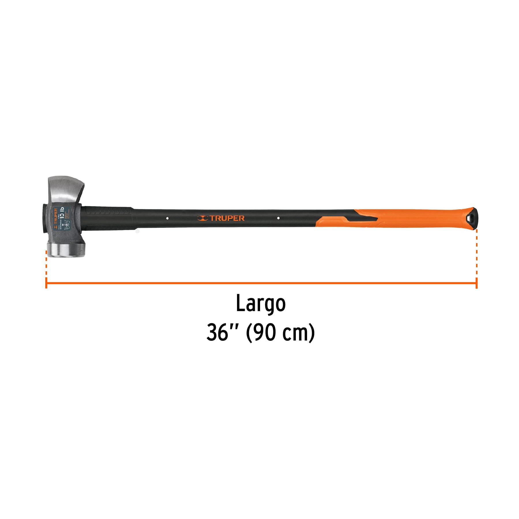 Marro demoledor 10 lb, mango fibra de vidrio