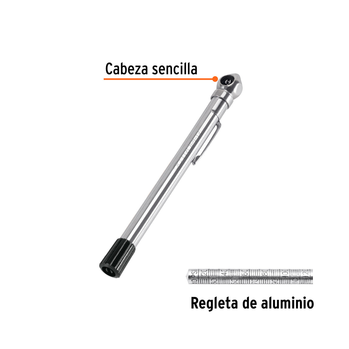 Medidor de presión 120 lbs, cabeza sencilla