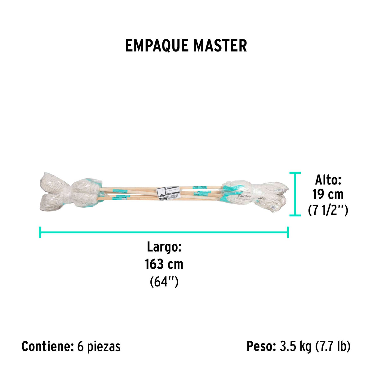Trapeador de microfibra española con bastón, Klintek