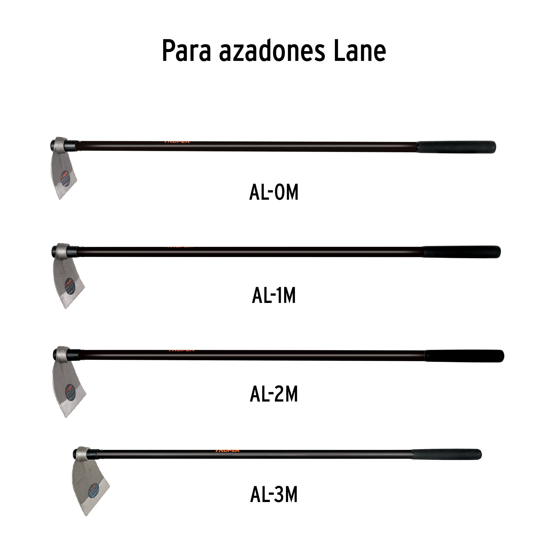 Mango de acero 54', repuesto para azadones lane y martillo