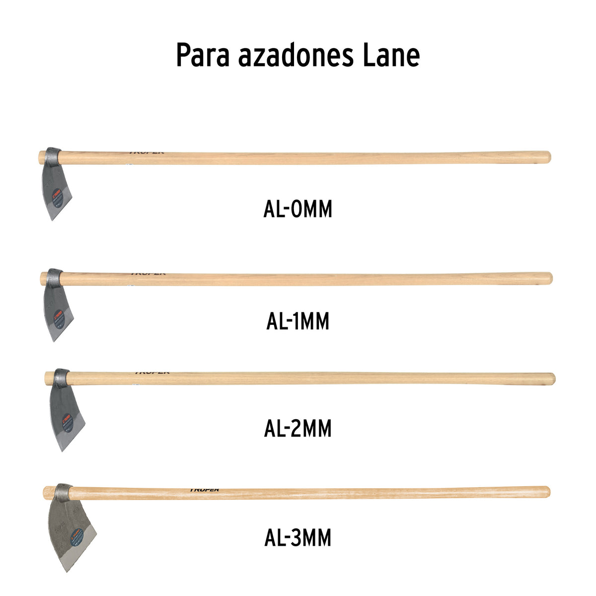 Mango de acero 54', repuesto para azadones lane y martillo