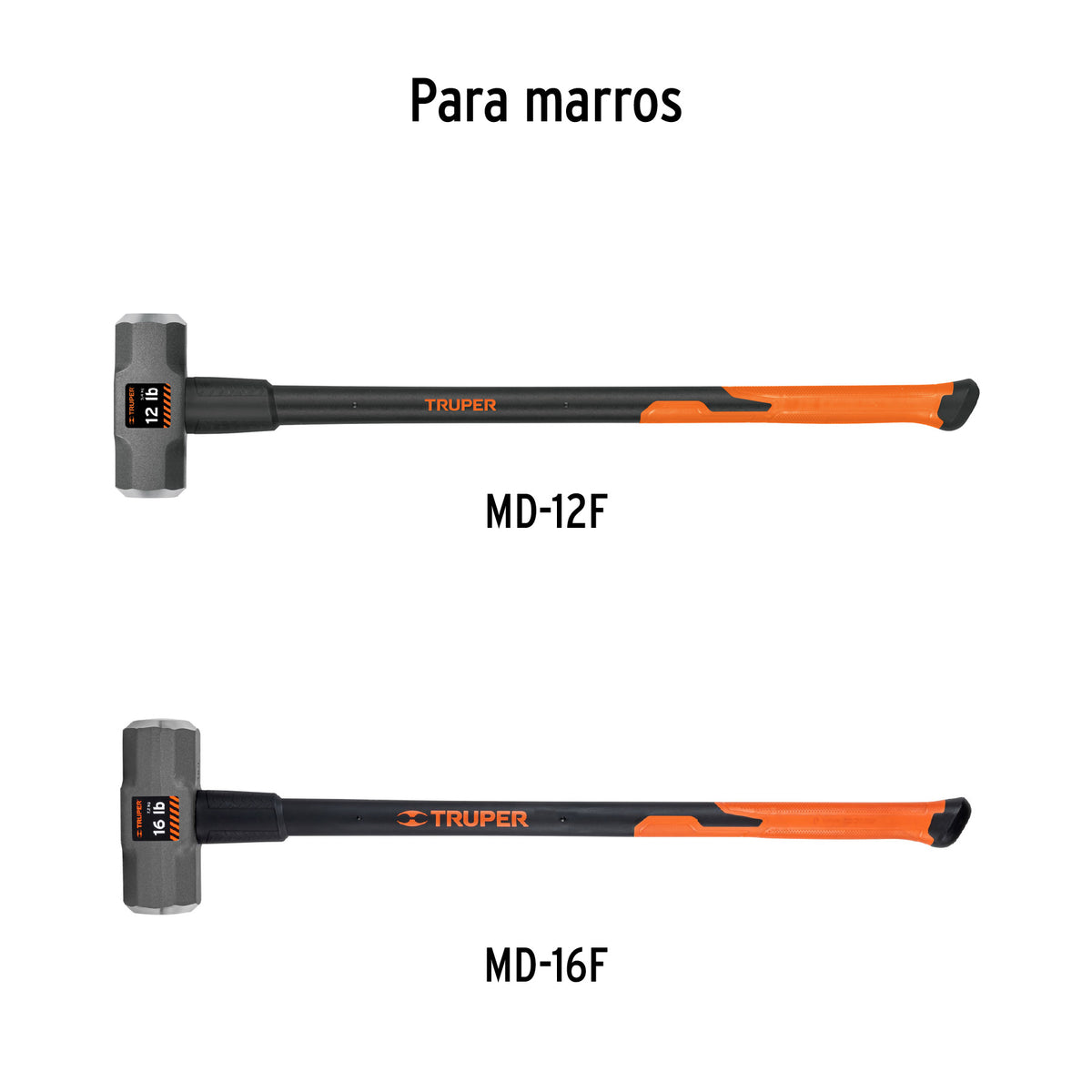 Mango de fibra d/vidrio para marros de 6 a 16 lb, 36',Truper