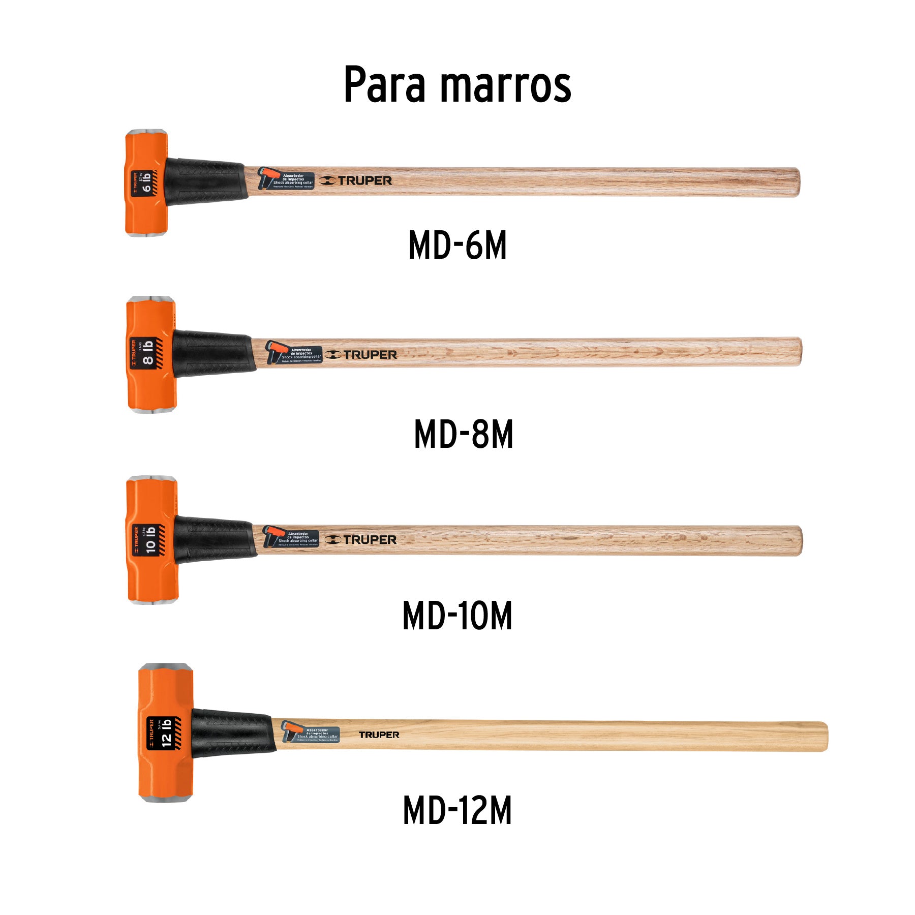 Mango de repuesto para marros de 6 a 16 lbs, 35"
