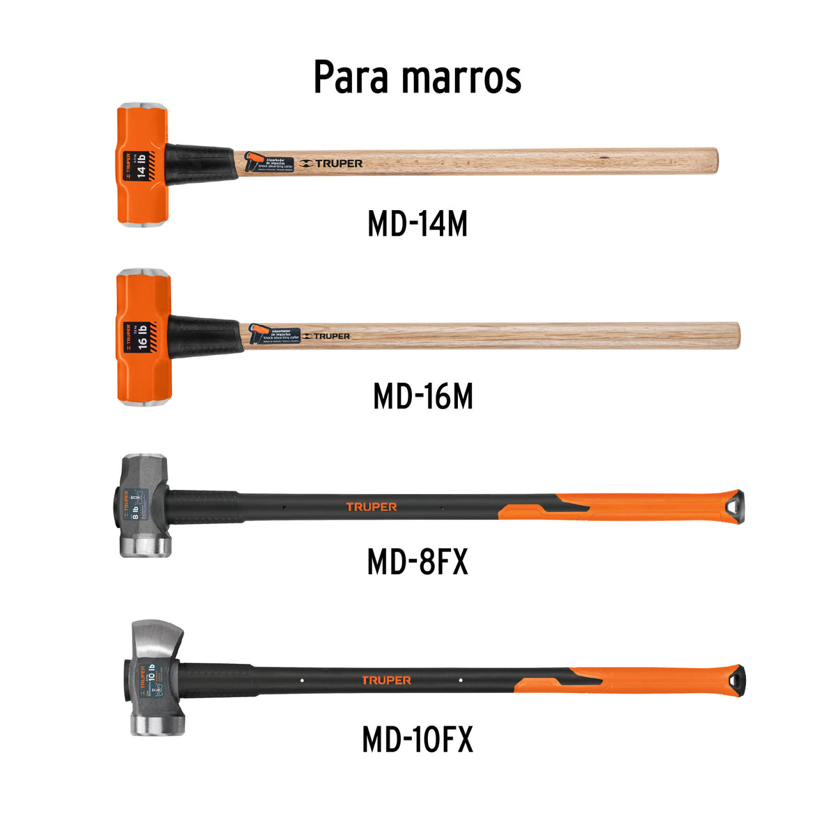 Mango de repuesto para marros de 6 a 16 lbs, 35"