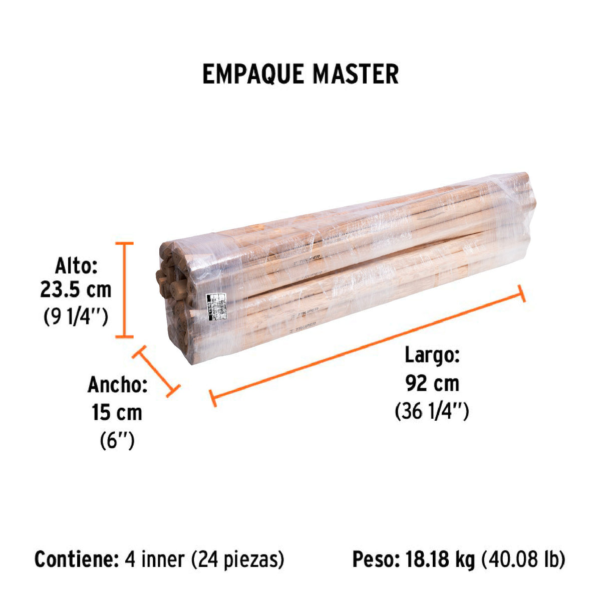 Mango de repuesto para marros de 6 a 16 lbs, 35"