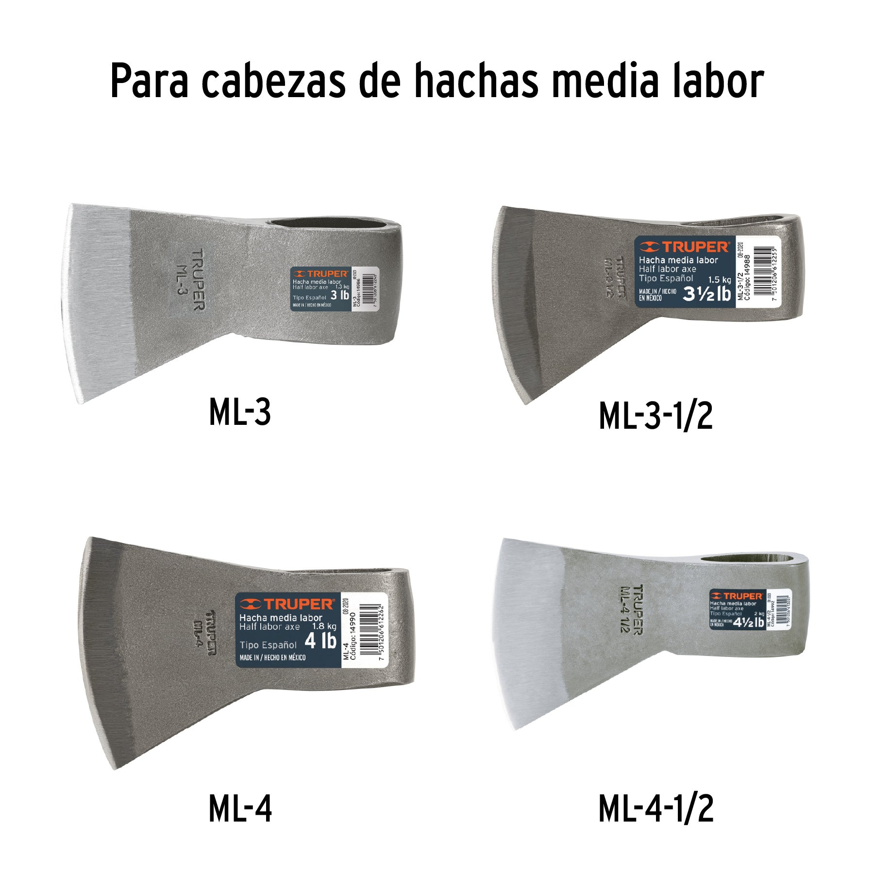Mango de repuesto para hacha media labor y labor entera, 36"
