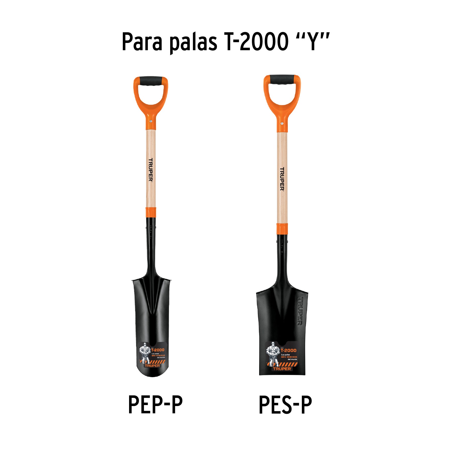 Mango de reposición para pala T-2000, puño recto 'Y', 26?