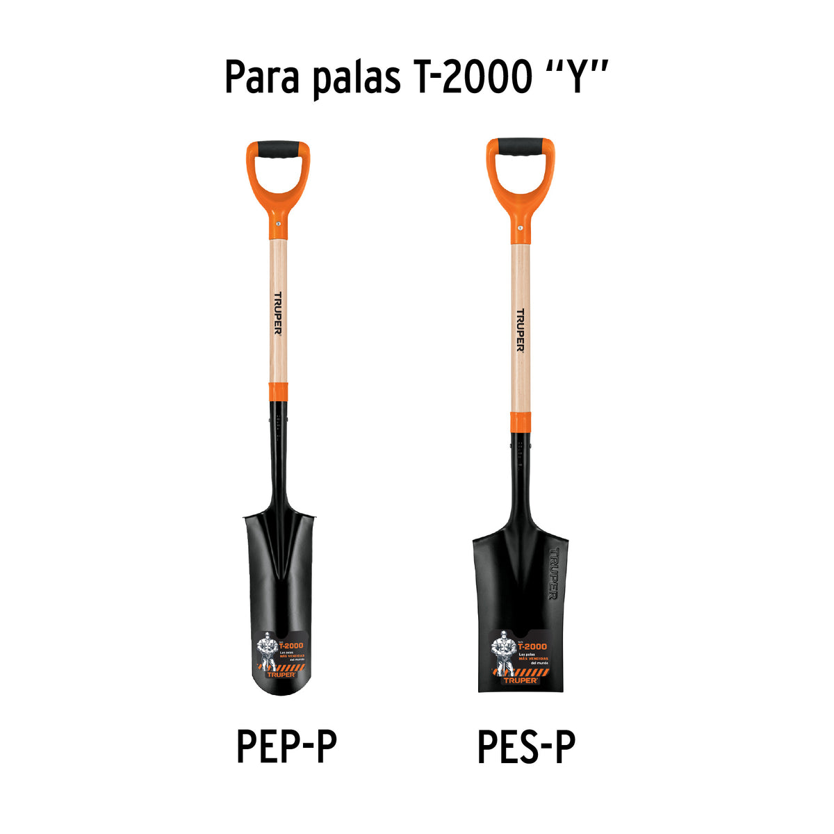 Mango de reposición para pala T-2000, puño recto 'Y', 26?