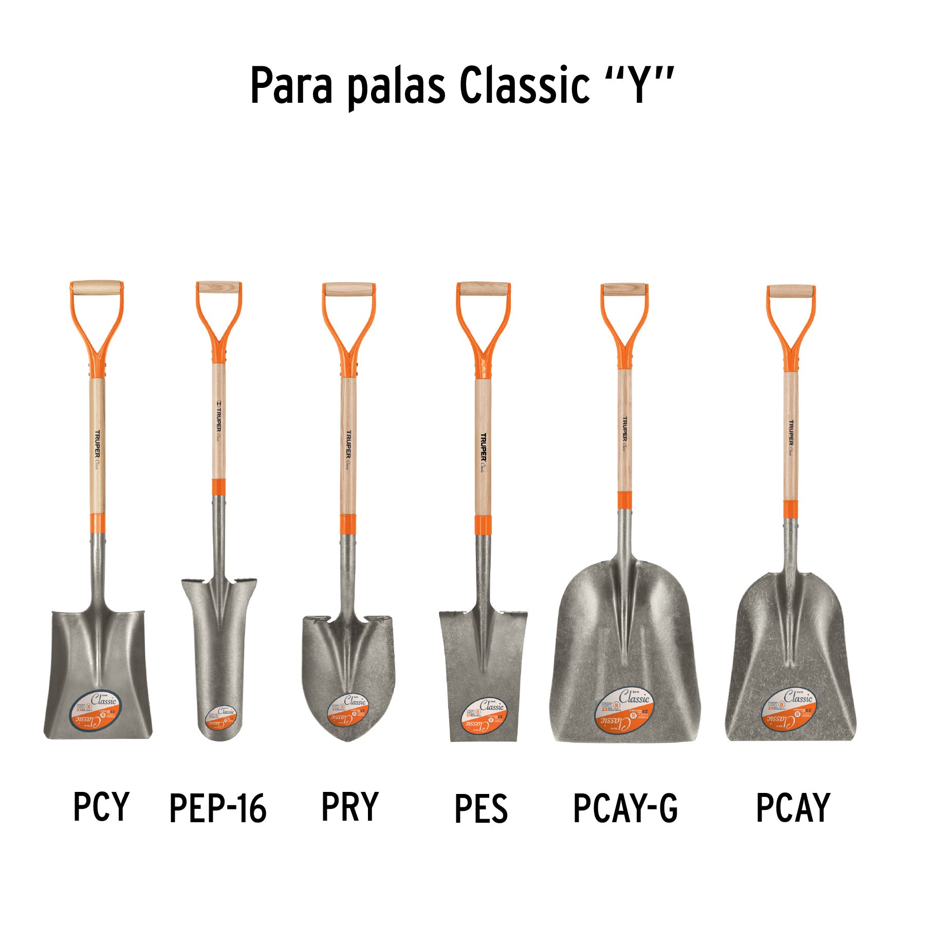 Mango de repuesto para pala classic "y", 27-1/2"