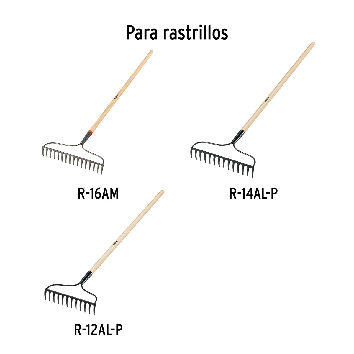 Mango de repuesto para rastrillo, r-16am y atj, 54"