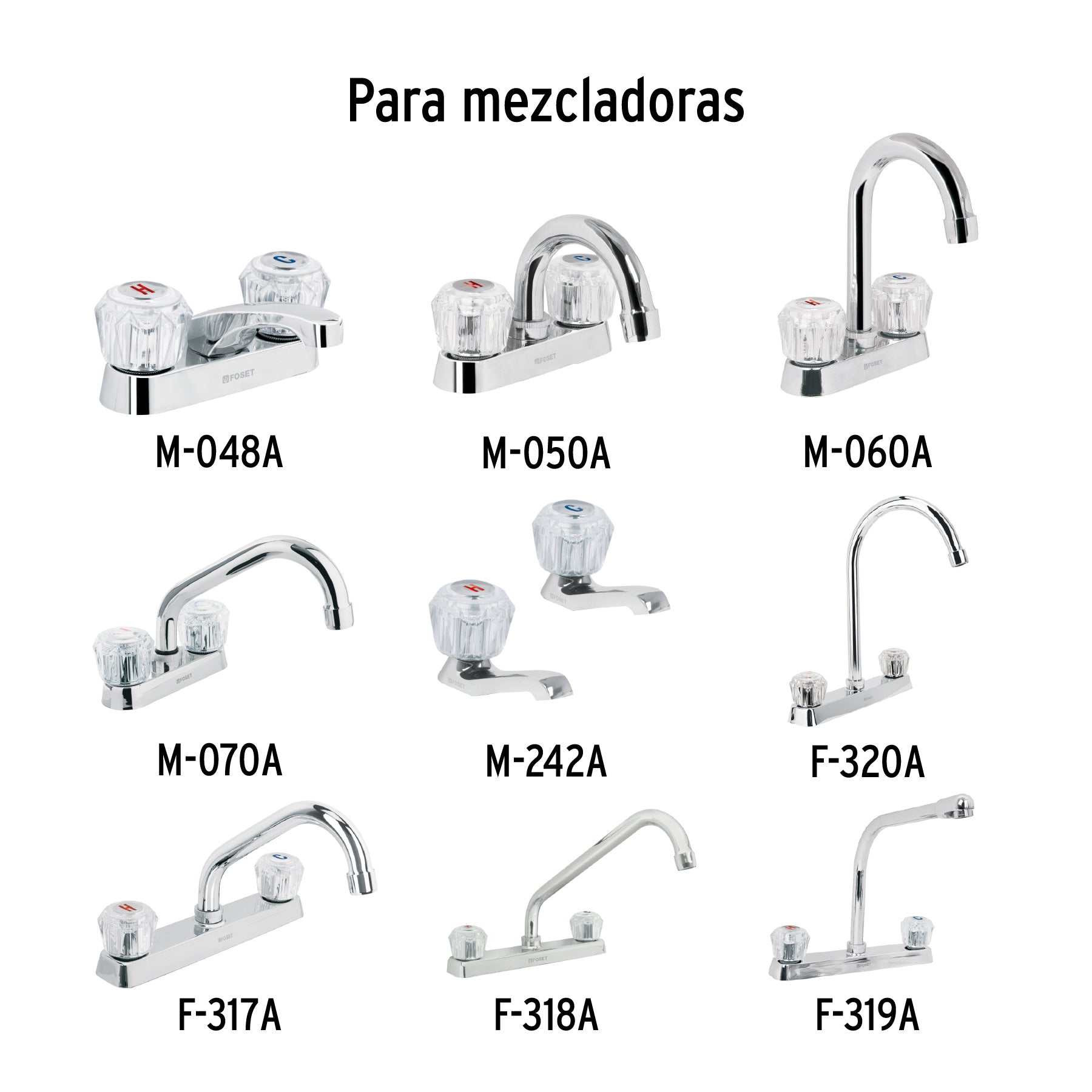 Juego 2 manerales de acrilico fregadero y lavabo azul, Basic