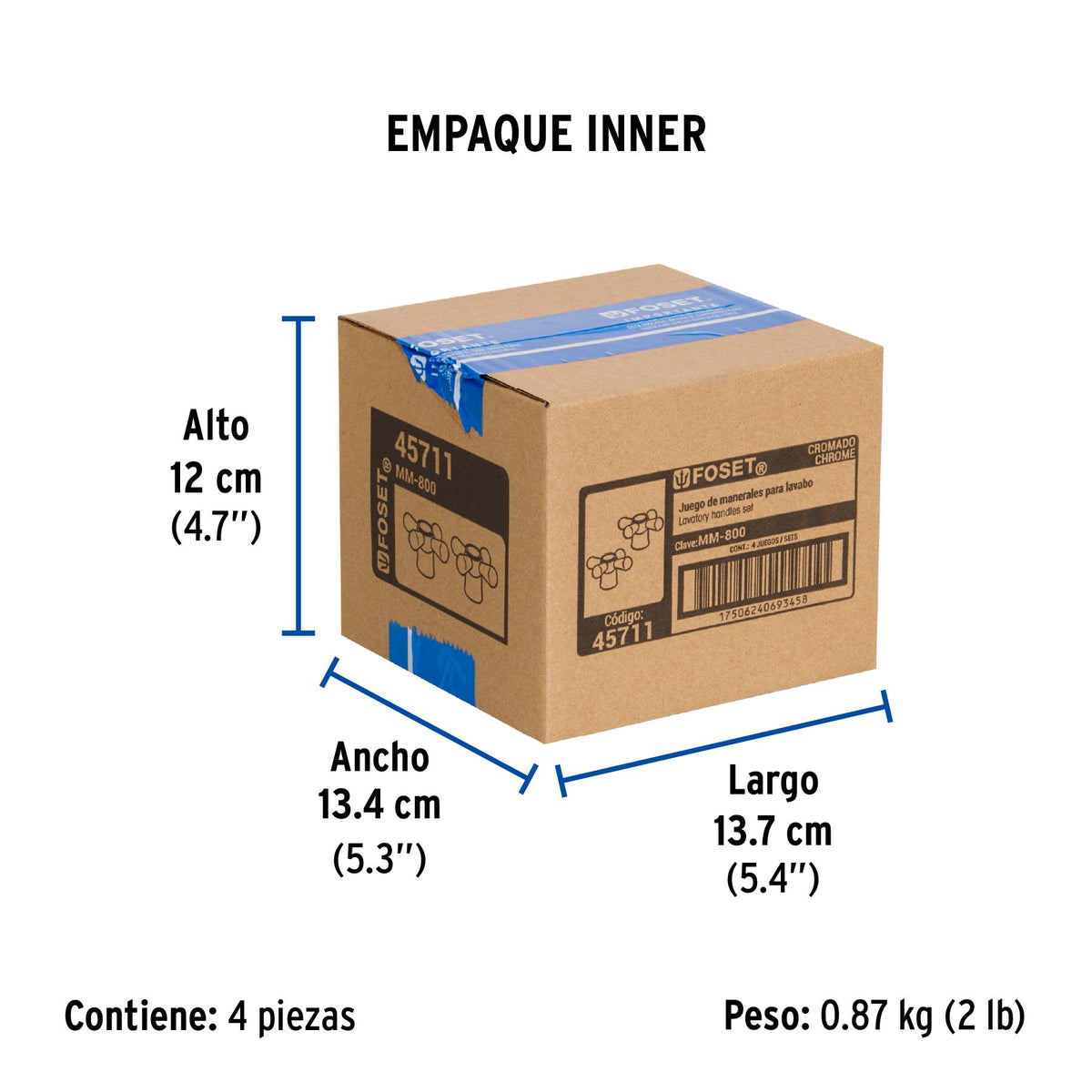 Juego de 2 manerales cruceta para lavabo, Basic