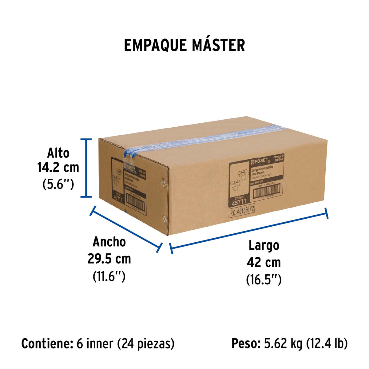 Juego de 2 manerales cruceta para lavabo, Basic