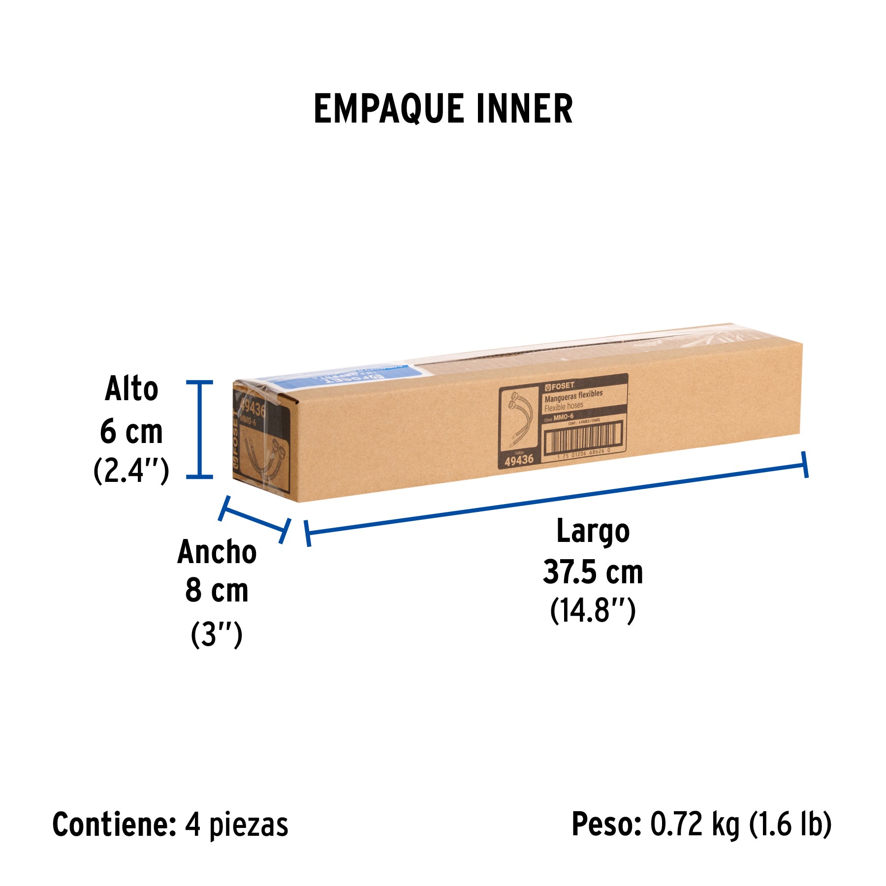 Mangueras para mezcladora tipo monomando, 2 piezas