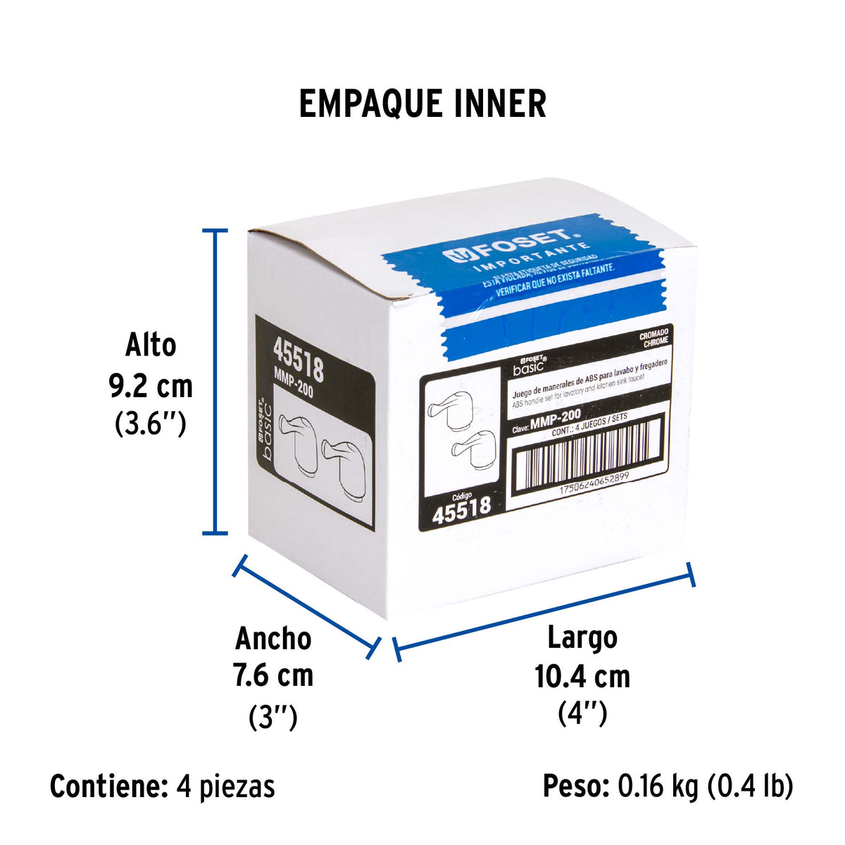 Juego 2 manerales para lavabo y fregadero,plásticos, palanca