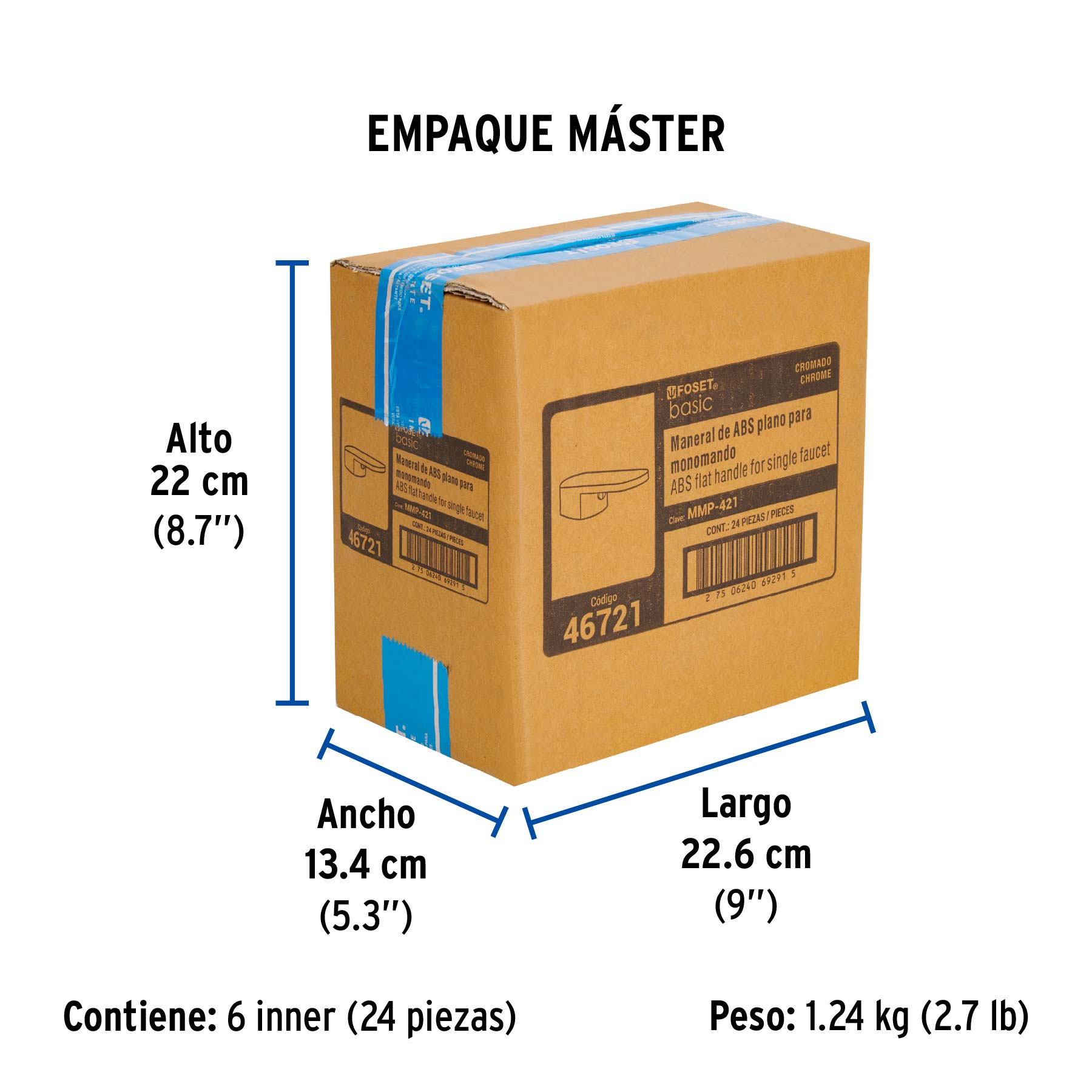 Maneral plástico de repuesto para monomando MP-421, Basic
