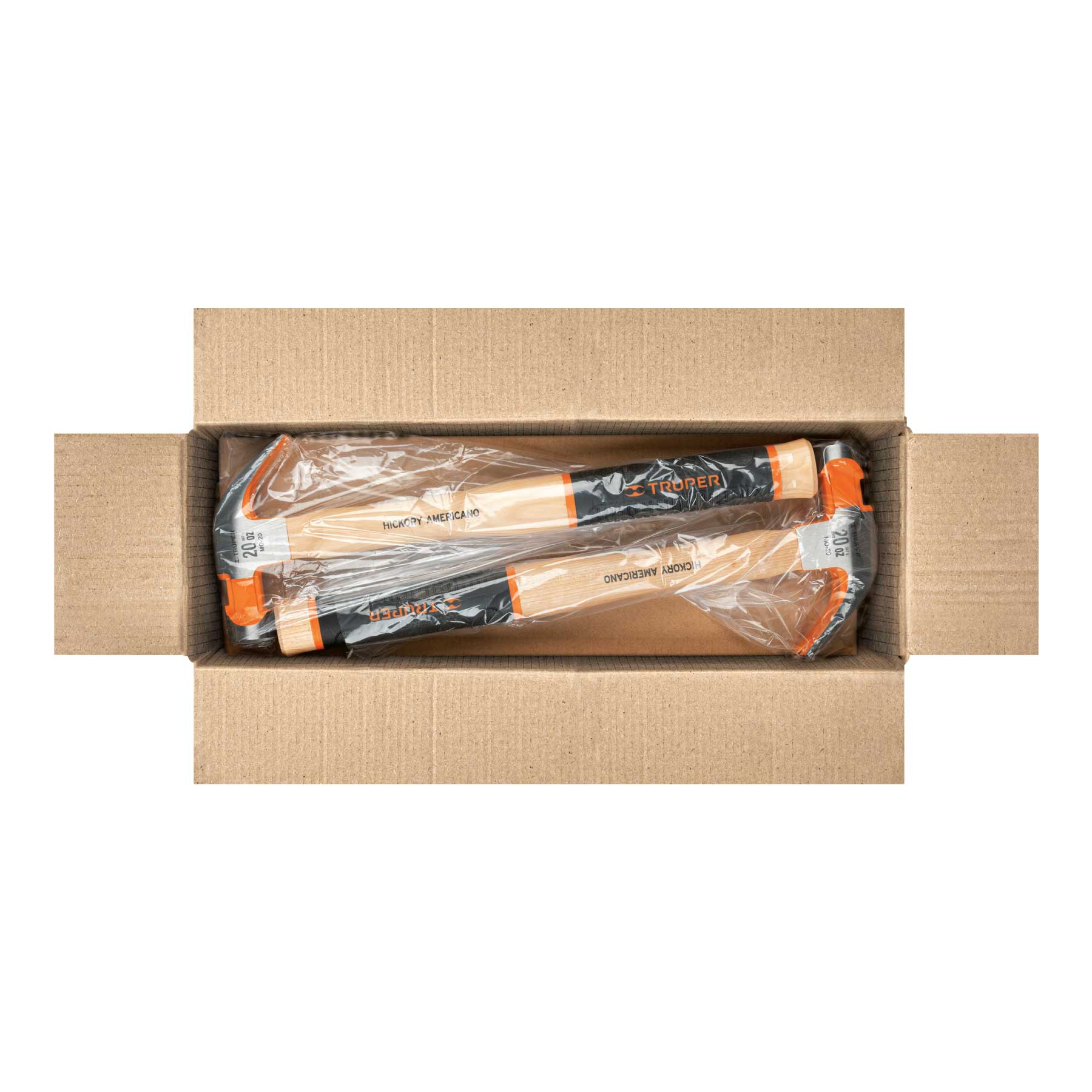 Martillo pulido uña curva 20 oz, mango de hickory