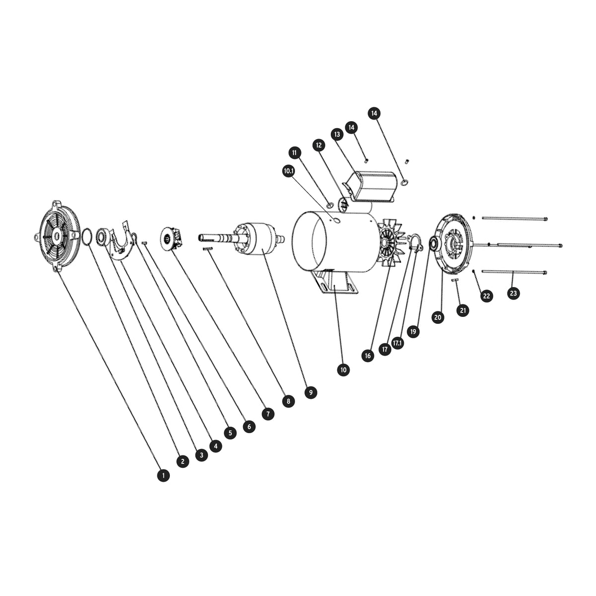 Motor monofásico de 1/2 HP, alta, Truper