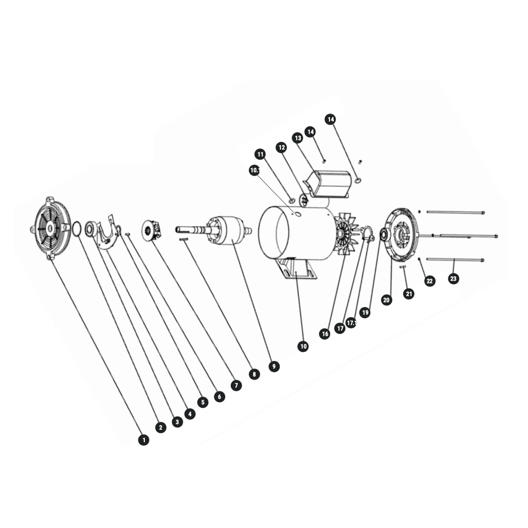 Motor monofásico de 1 HP, alta, Truper