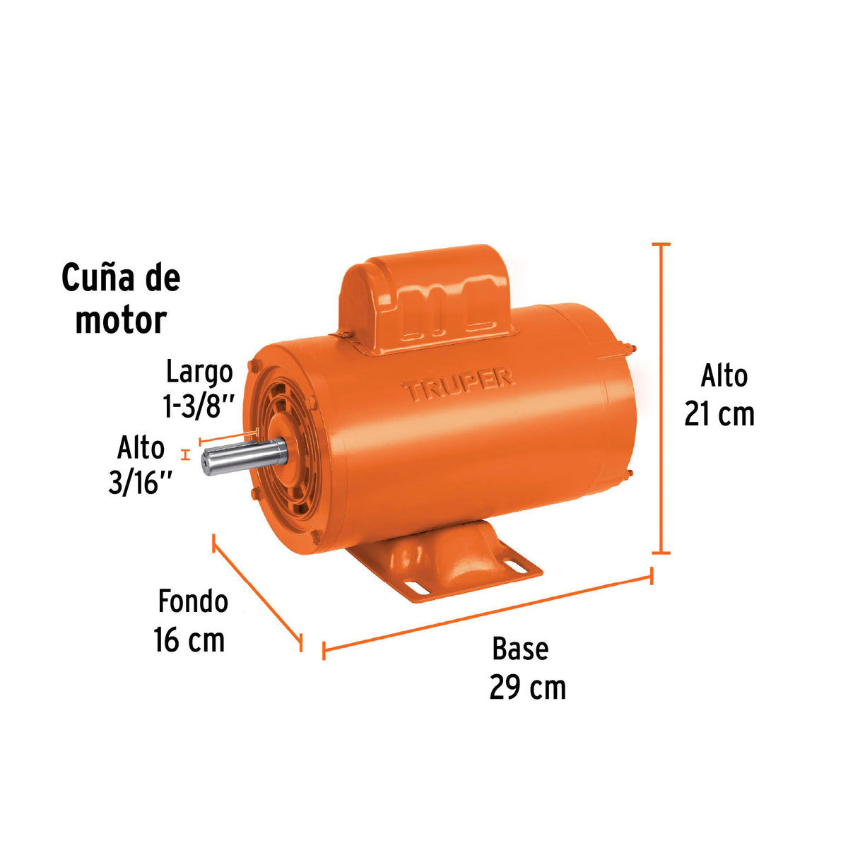 Motor monofásico de 1 HP, alta, Truper