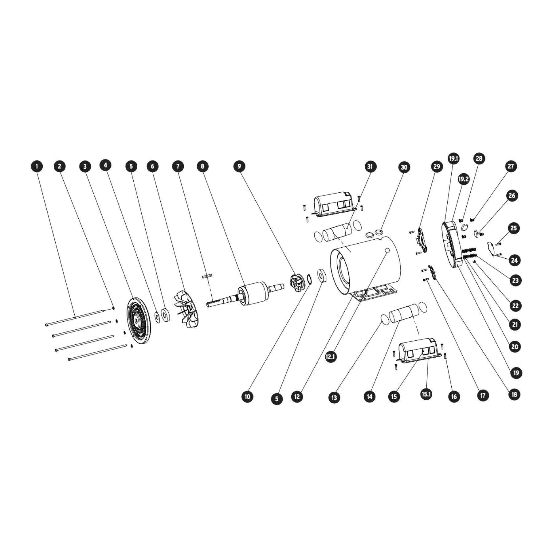Motor monofásico de 1 HP, baja, Truper