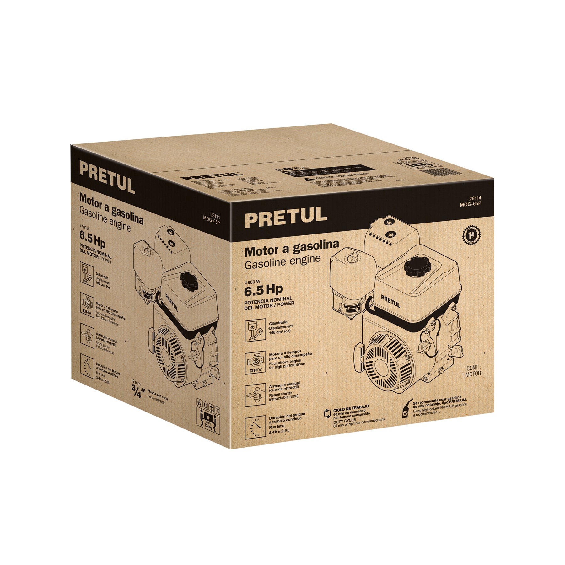 Motor a gasolina 6.5 HP, Pretul