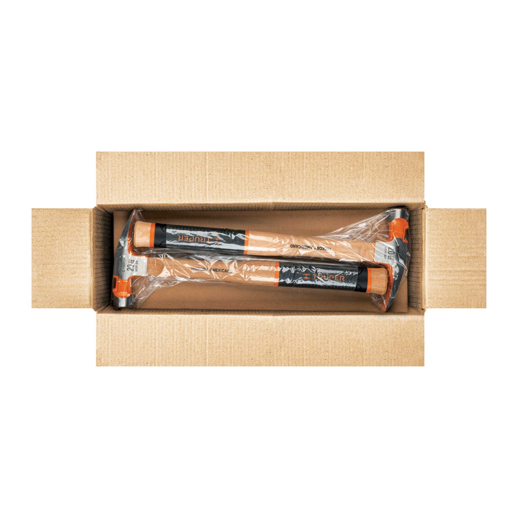 Martillo pulido uña recta 20 oz, boca fresada, mango hickory