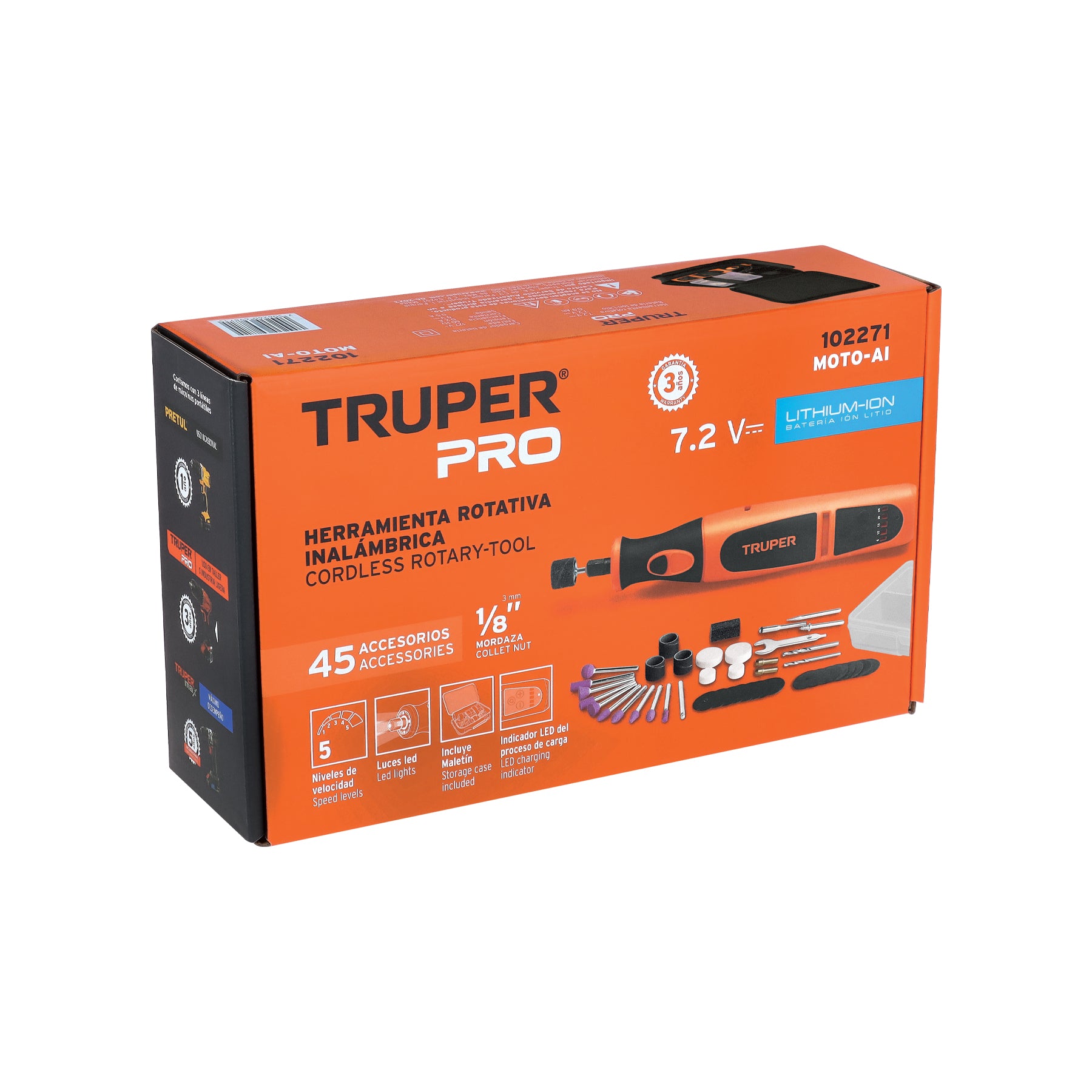 Herramienta rotativa inalámbrica 7.2 V, profesional, Truper
